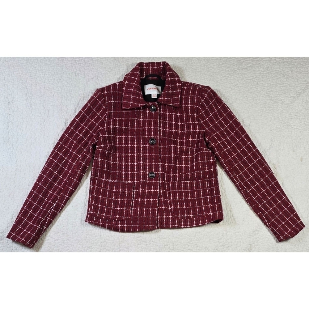 Joe Fresh Red Plaid Jacket & Skirtall Dress Set - Picture 4 of 16